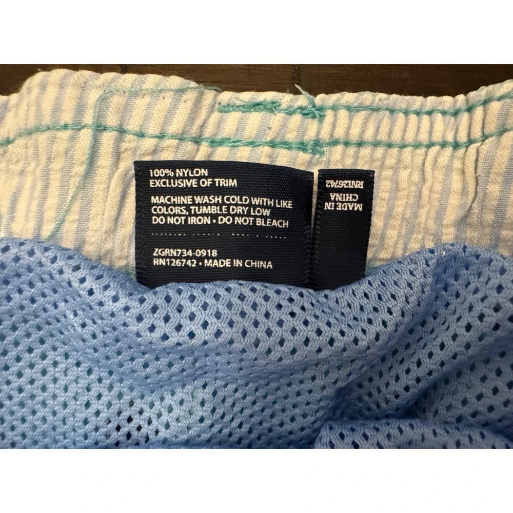 Southern Marsh Swim Trunks Men's 2XL Blue Elastic Waist Lined Shorts